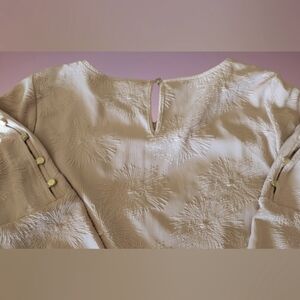 Liz Claiborne Embroidery Sleeves Detail Pink Rose Blouse ✨ 2 /$15 ✨